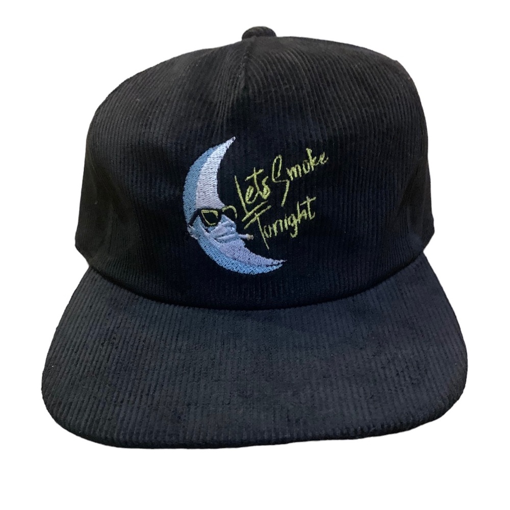 Moon man let’s smoke tonight corduroy SnapBack hat